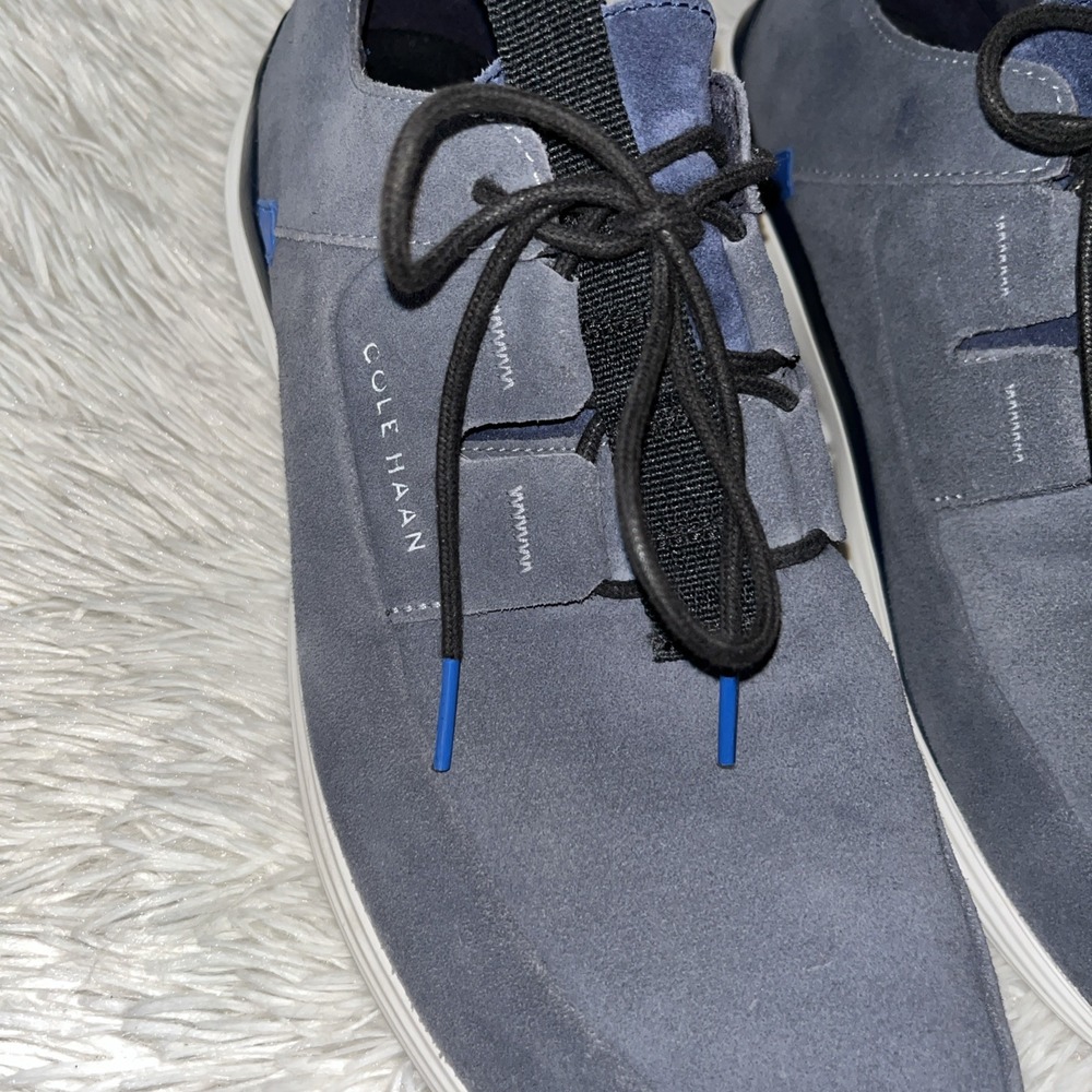 Cole Haan Grandsport Shoes Men's 13 M Blue Suede Oxford Sneakers Casual Preppy - Picture 5 of 16